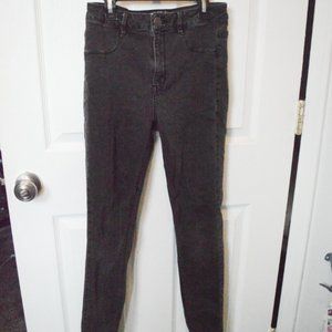 Women's Dark Grey High-Waisted Jeggings